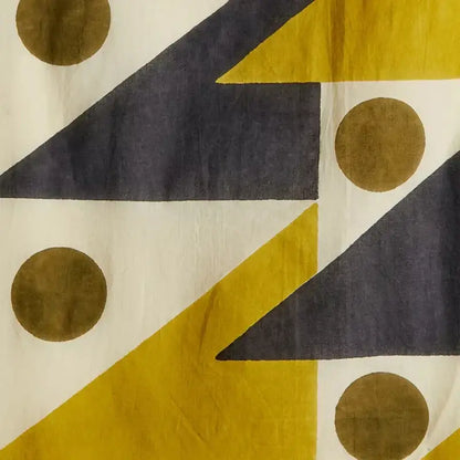 Boho yellow & black celestial geometry tapestry bedroom silk scarf