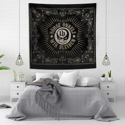 Bohse onkelzs black & white german rock tapestry flag bedroom decor