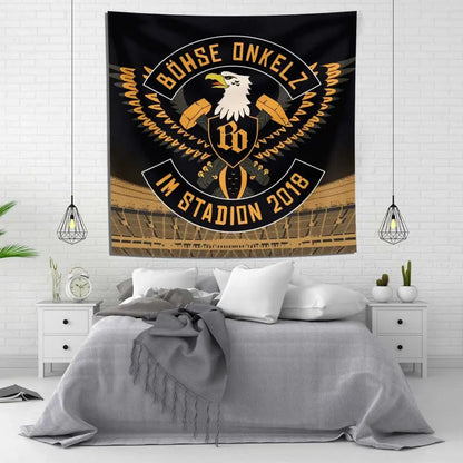 Bohse onkelzs black & white german rock tapestry flag bedroom decor