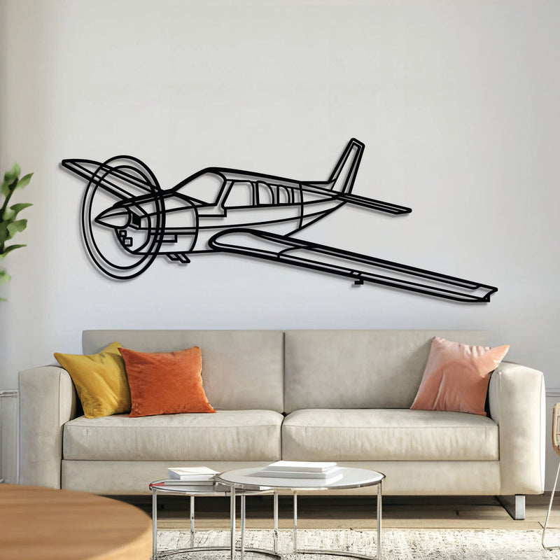 Bonanza A36 Angle Metal Aircraft Wall Art - NCP0526, angle view