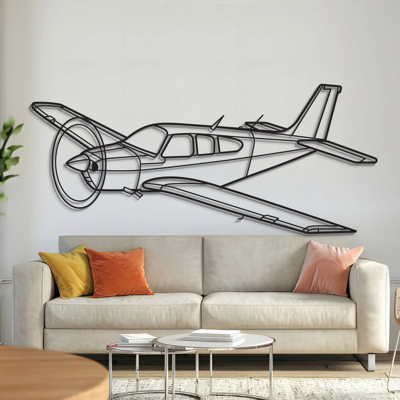 Bonanza F33C Angle Metal Aircraft Wall Art - NCP0369, angle view