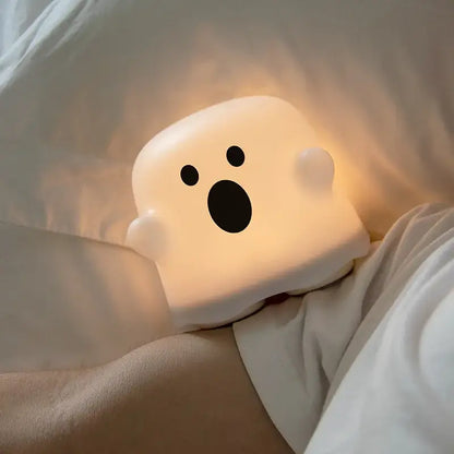 Boo ghost silicone lamp bedroom led night light