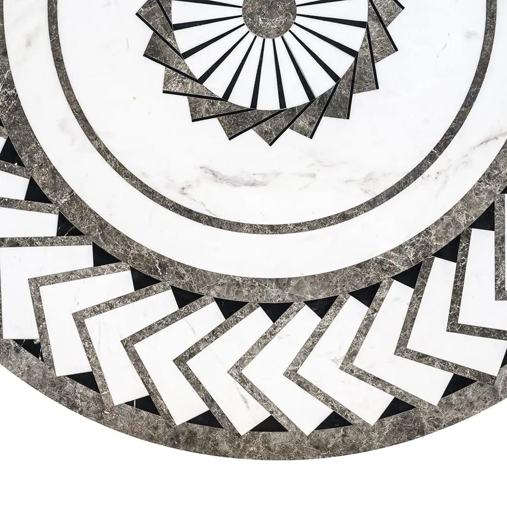 Boreas Multi Finish Round Marble Medallions 36x36