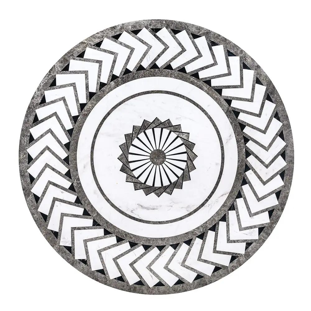 Boreas Multi Finish Round Marble Medallions 36x36