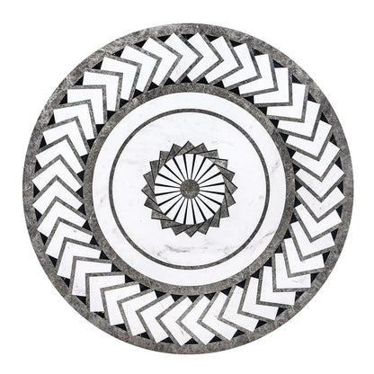 Boreas Multi Finish Round Marble Medallions 36x36