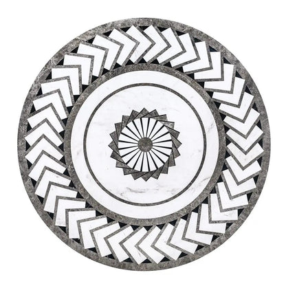 Boreas Multi Finish Round Marble Medallions 48x48