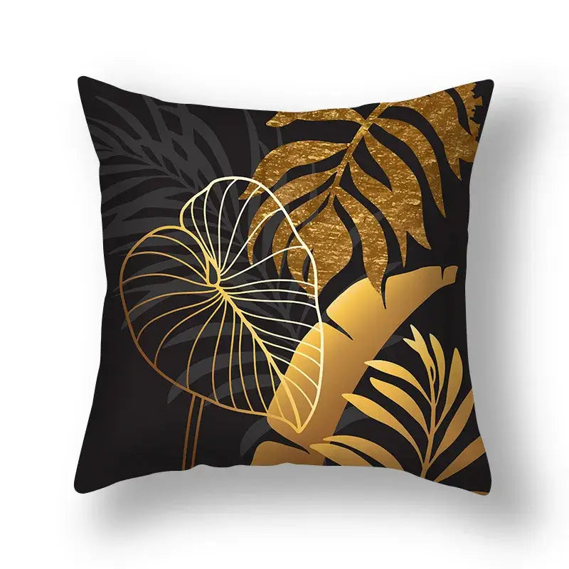 Botanical big leaves cushion covers living room decorative pillows