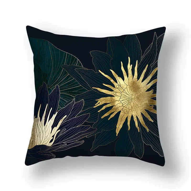 Botanical big leaves cushion covers living room decorative pillows