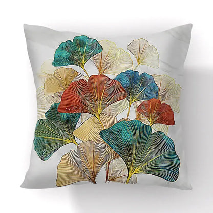Botanical big leaves cushion covers living room decorative pillows