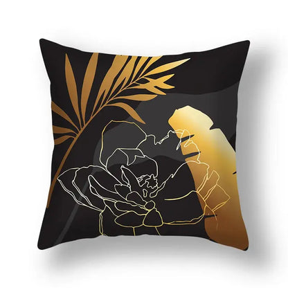 Botanical big leaves cushion covers living room decorative pillows