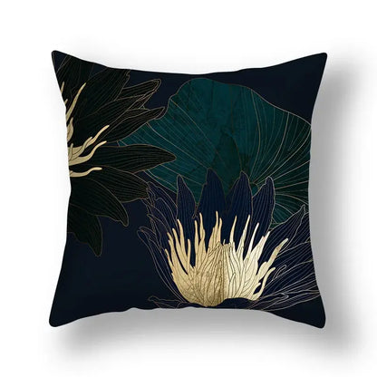 Botanical big leaves cushion covers living room decorative pillows