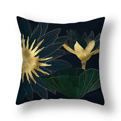 Botanical big leaves cushion covers living room decorative pillows