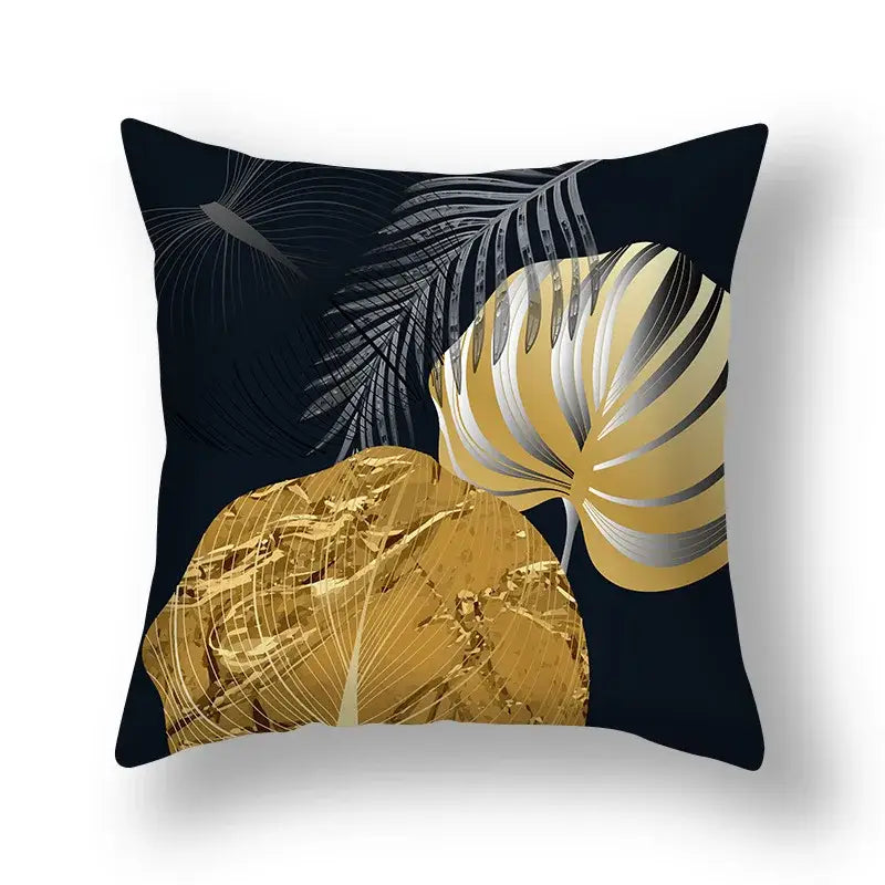 Botanical big leaves cushion covers living room decorative pillows