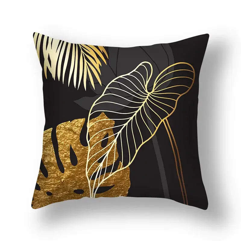 Botanical big leaves cushion covers living room decorative pillows