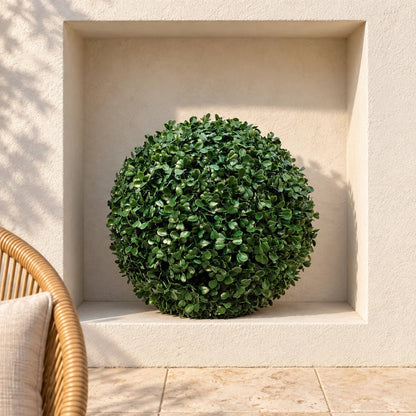 Boxwood Artificial Topiary Ball Set of 2 15in – UV Resistant