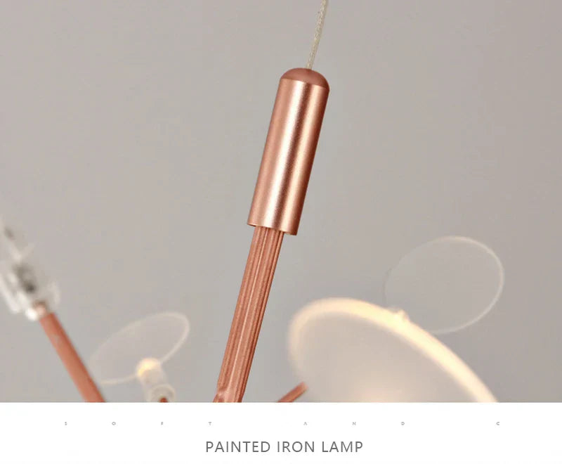 DecorBites™ Branch Design Nordic Chandelier - Rose Gold/Black