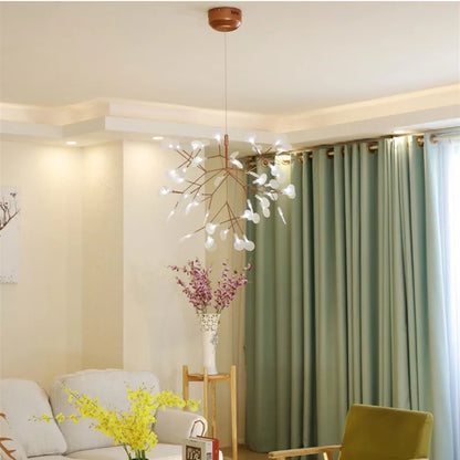 DecorBites™ Branch Design Nordic Chandelier - Rose Gold/Black