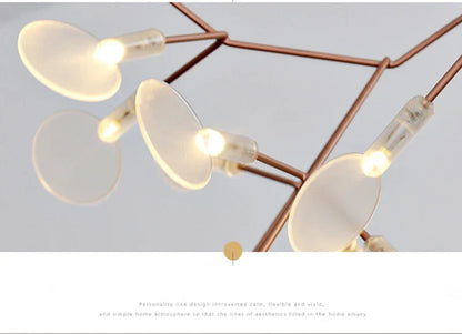 DecorBites™ Branch Design Nordic Chandelier - Rose Gold/Black