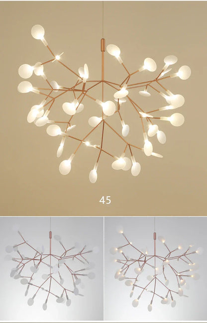 DecorBites™ Branch Design Nordic Chandelier - Rose Gold/Black