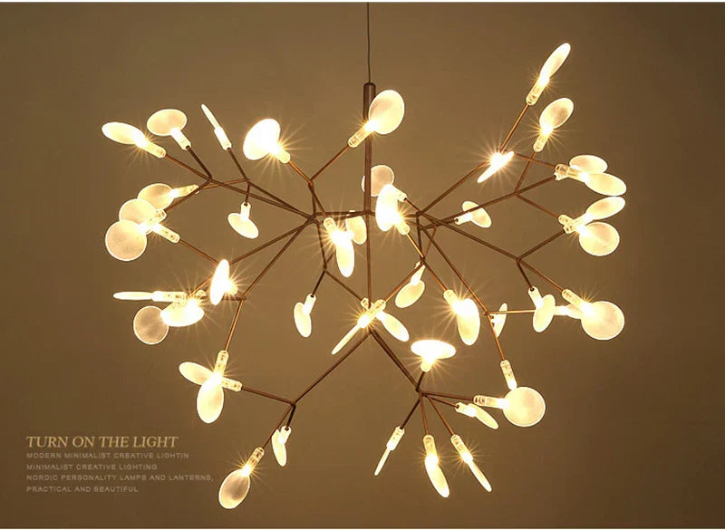 DecorBites™ Branch Design Nordic Chandelier - Rose Gold/Black