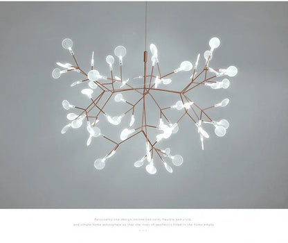 DecorBites™ Branch Design Nordic Chandelier - Rose Gold/Black
