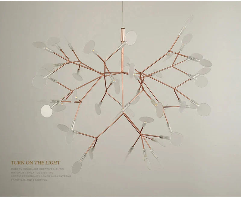 DecorBites™ Branch Design Nordic Chandelier - Rose Gold/Black