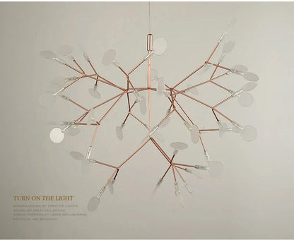DecorBites™ Branch Design Nordic Chandelier - Rose Gold/Black