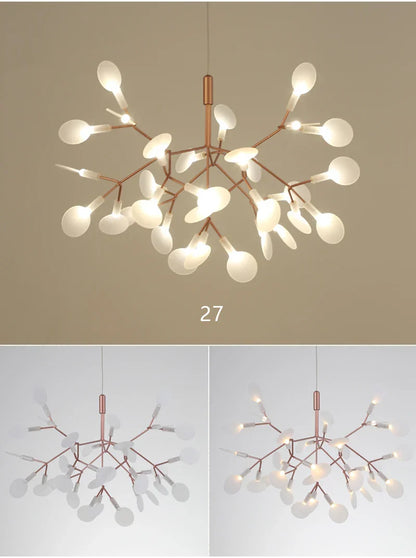 DecorBites™ Branch Design Nordic Chandelier - Rose Gold/Black