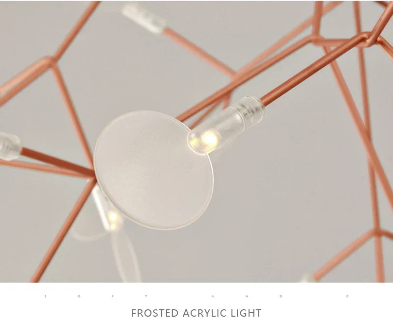 DecorBites™ Branch Design Nordic Chandelier - Rose Gold/Black