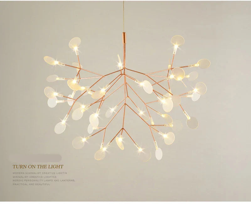 DecorBites™ Branch Design Nordic Chandelier - Rose Gold/Black