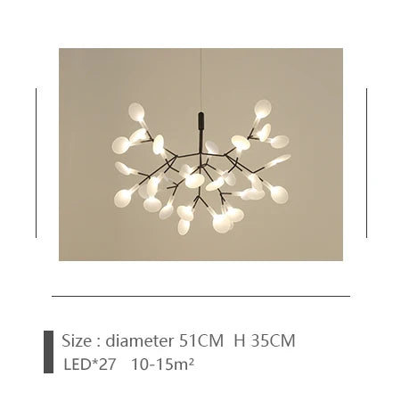 DecorBites™ Branch Design Nordic Chandelier - Rose Gold/Black