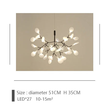 DecorBites™ Branch Design Nordic Chandelier - Rose Gold/Black