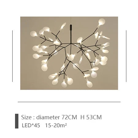 DecorBites™ Branch Design Nordic Chandelier - Rose Gold/Black