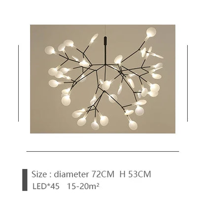 DecorBites™ Branch Design Nordic Chandelier - Rose Gold/Black