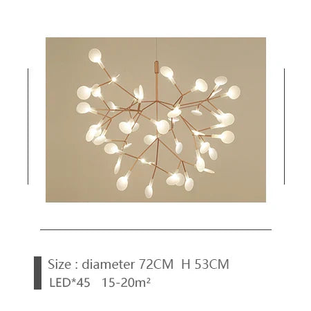 DecorBites™ Branch Design Nordic Chandelier - Rose Gold/Black