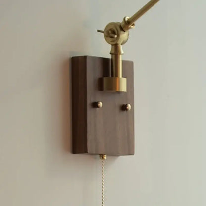 Brass and ribbed glass ceramic led wall light – bedroom sconce