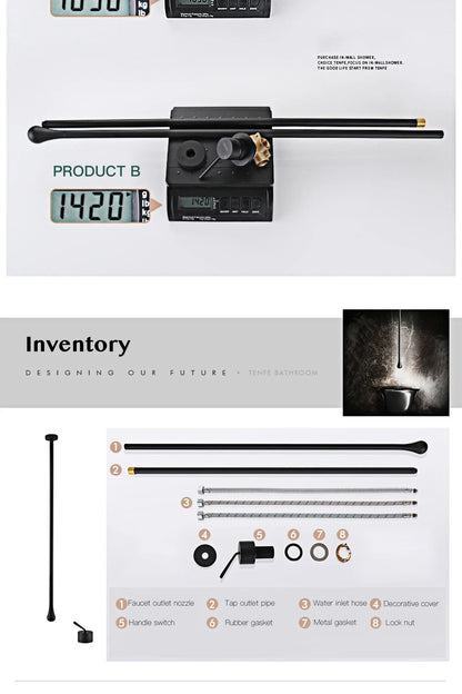DecorBites™ Brass Black Luxury Bathroom Faucet - Single Handle