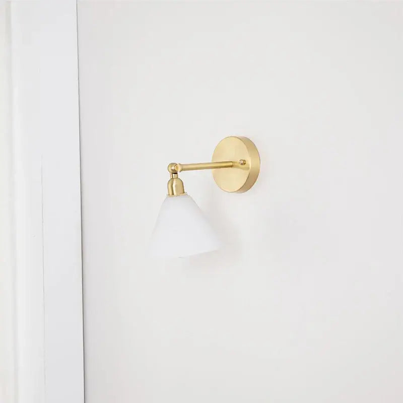 Brass brass clear glass wall lights bedroom reading lamp with pull chain