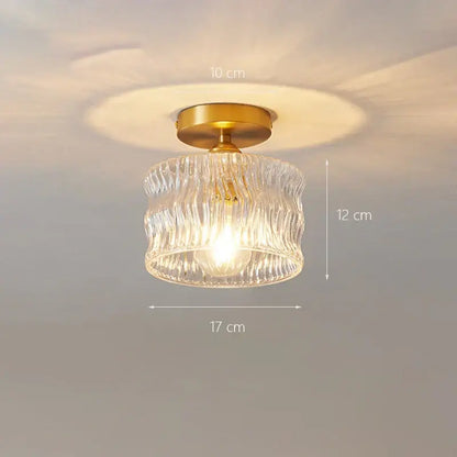 Brass glass shade pendant ceiling lamp for kitchen lights