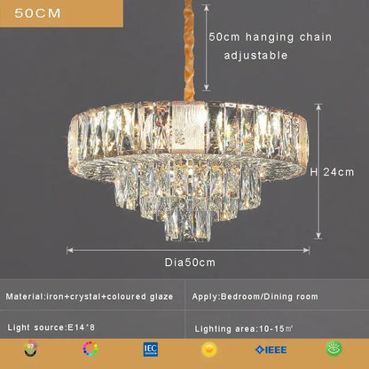 Brass multi tiered crystal ceiling chandelier living room
