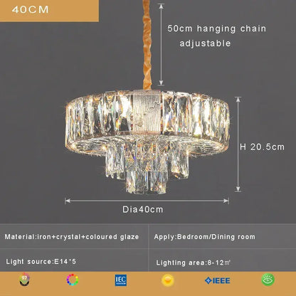Brass multi tiered crystal ceiling chandelier living room