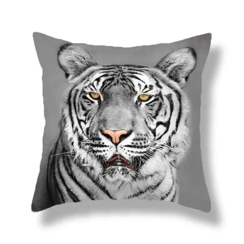 Brave tiger pattern print cushion covers nine pack living room decor
