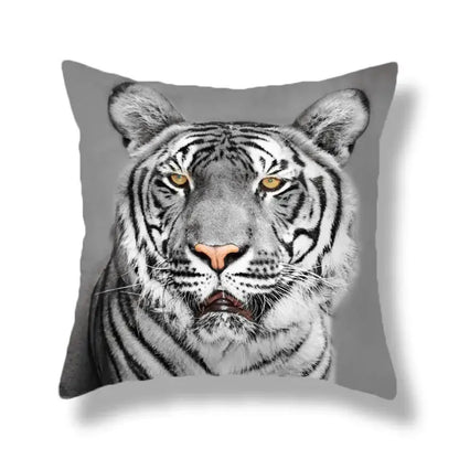Brave tiger pattern print cushion covers nine pack living room decor