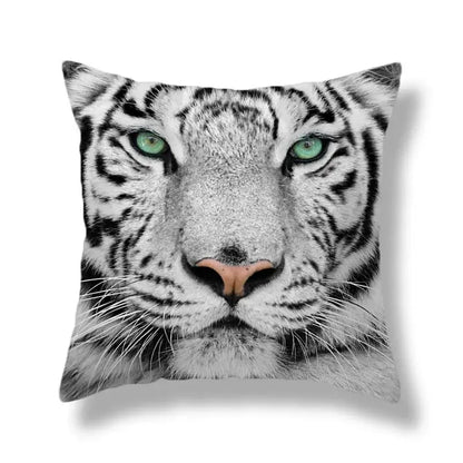 Brave tiger pattern print cushion covers nine pack living room decor