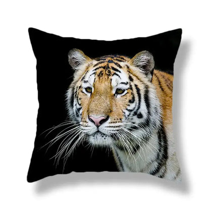 Brave tiger pattern print cushion covers nine pack living room decor