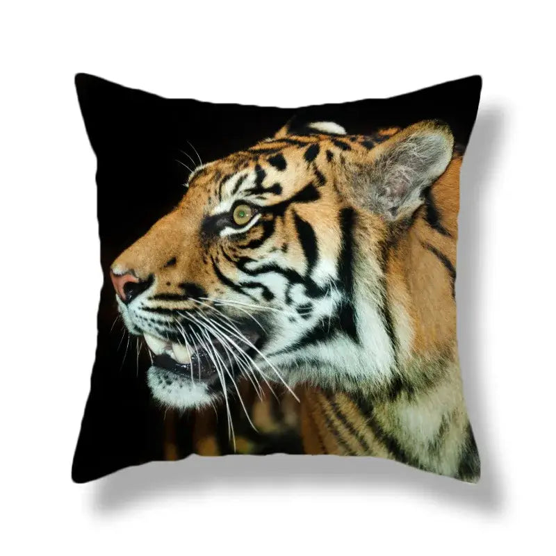 Brave tiger pattern print cushion covers nine pack living room decor