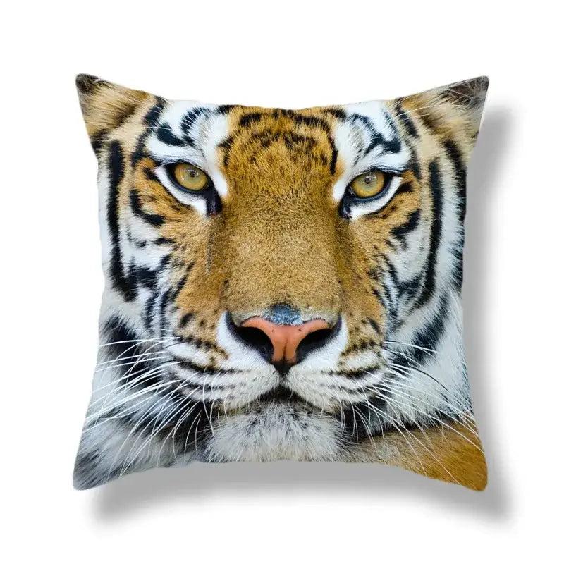 Brave tiger pattern print cushion covers nine pack living room decor