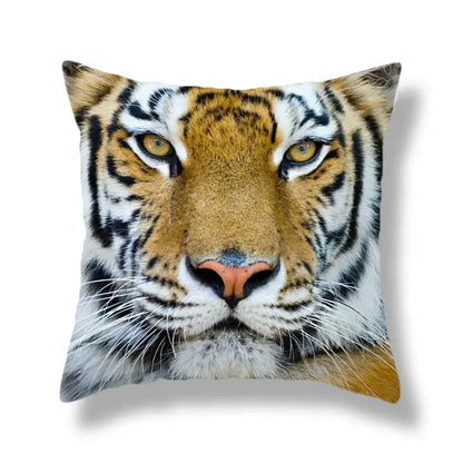 Brave tiger pattern print cushion covers nine pack living room decor