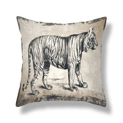 Brave tiger pattern print cushion covers nine pack living room decor