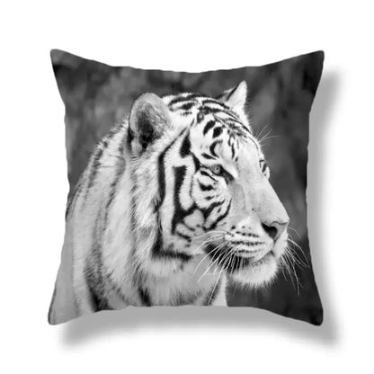 Brave tiger pattern print cushion covers nine pack living room decor